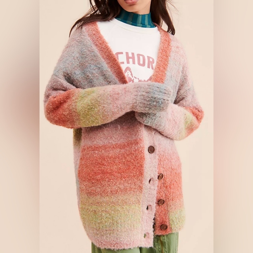 FIND ME NOW DUSTY KNIT OVERSIZED CARDIGAN 🌈